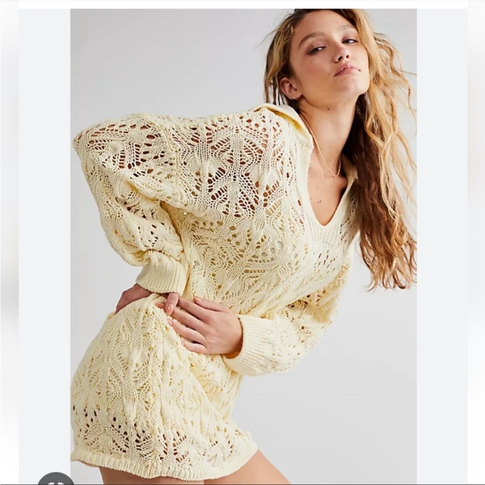 Free People crochet knit